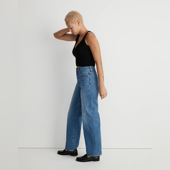 Madewell The Curvy Perfect Vintage Wide-Leg Crop Jean Cresslow Wash - Picture 3 of 12
